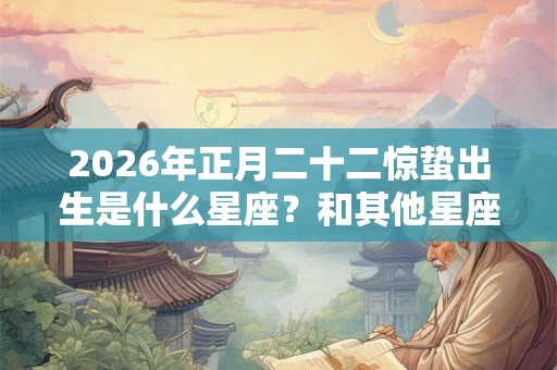 2026年正月二十二惊蛰出生是什么星座？和其他星座的关系如何？