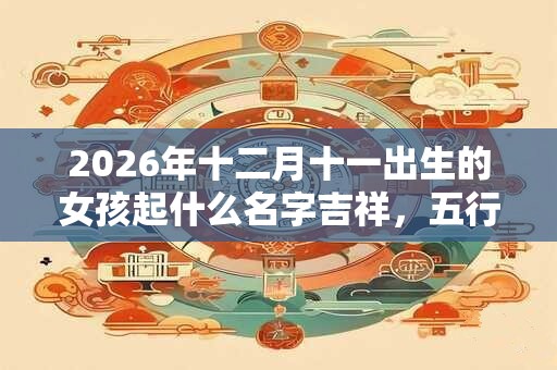 2026年十二月十一出生的女孩起什么名字吉祥，五行属什么