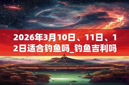 2026年3月10日、11日、12日适合钓鱼吗_钓鱼吉利吗 2026年3月10日、11日、12日适合钓鱼吗_钓鱼吉利吗