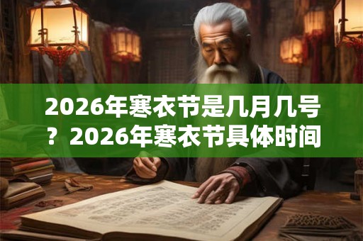 2026年寒衣节是几月几号?2026年寒衣节具体时间? 2026年寒衣节是几月几号?2026年寒衣节具体时间?