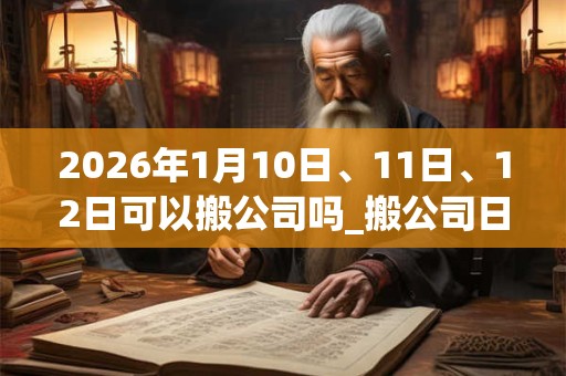 2026年1月10日、11日、12日可以搬公司吗_搬公司日子好吗 2026年1月10日、11日、12日可以搬公司吗_搬公司日子好吗