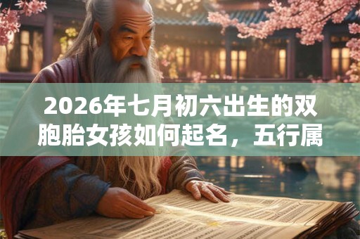 2026年七月初六出生的双胞胎女孩如何起名，五行属什么
