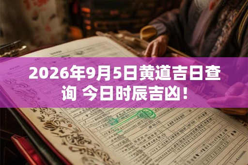 2026年9月5日黄道吉日查询 今日时辰吉凶！