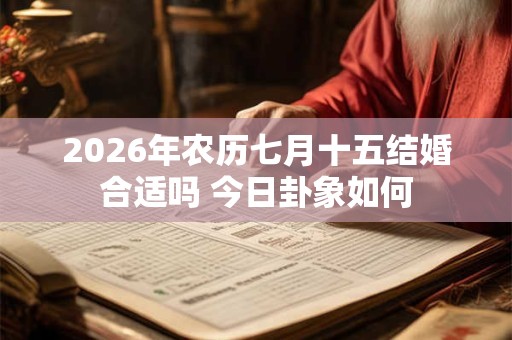 2026年农历七月十五结婚合适吗 今日卦象如何