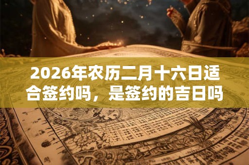 2026年农历二月十六日适合签约吗，是签约的吉日吗？