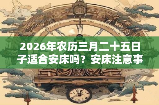 2026年农历三月二十五日子适合安床吗？安床注意事项？