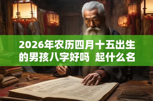 2026年农历四月十五出生的男孩八字好吗  起什么名字比较好