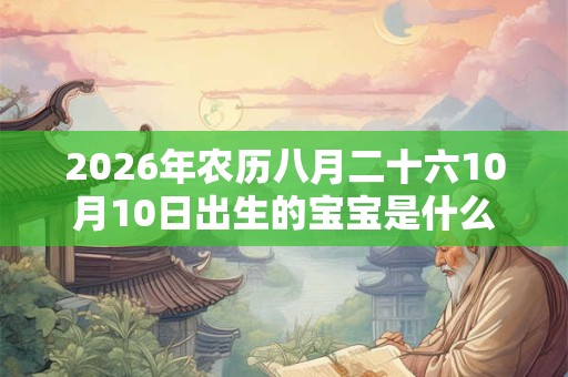 2026年农历八月二十六10月10日出生的宝宝是什么命