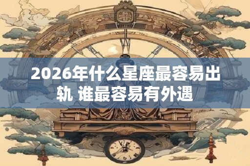 2026年什么星座最容易出轨 谁最容易有外遇