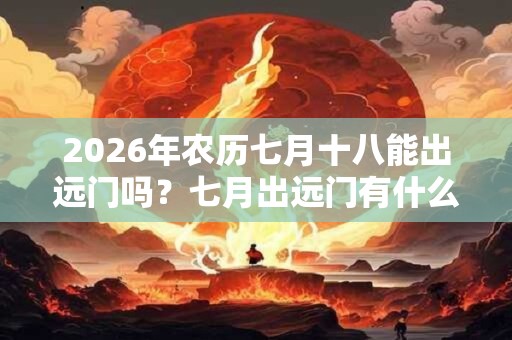 2026年农历七月十八能出远门吗？七月出远门有什么说法？