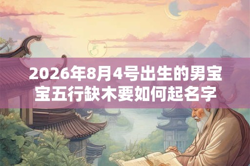 2026年8月4号出生的男宝宝五行缺木要如何起名字