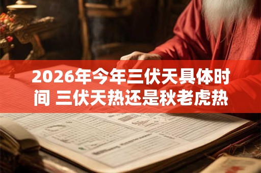 2026年今年三伏天具体时间 三伏天热还是秋老虎热