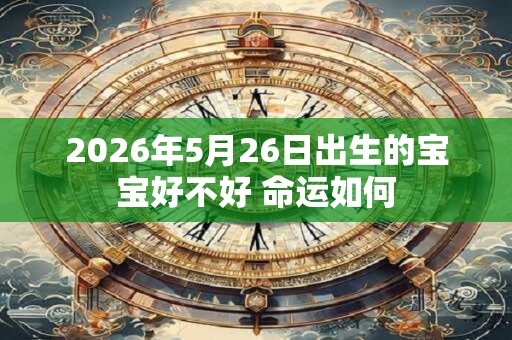 2026年5月26日出生的宝宝好不好 命运如何 2026年5月26日出生的宝宝好不好 命运如何