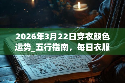 2026年3月22日穿衣颜色运势_五行指南,每日衣服颜色幸运色 2026年3月22日穿衣颜色运势_五行指南,每日衣服颜色幸运色