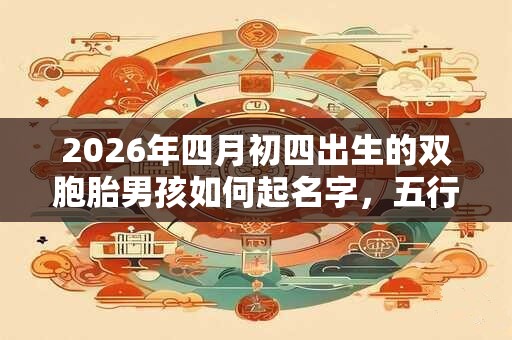 2026年四月初四出生的双胞胎男孩如何起名字，五行属什么