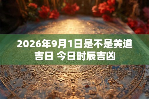2026年9月1日是不是黄道吉日 今日时辰吉凶 2026年9月1日是不是黄道吉日 今日时辰吉凶