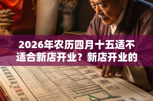 2026年农历四月十五适不适合新店开业？新店开业的风水注意事项