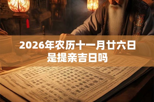 2026年农历十一月廿六日是提亲吉日吗