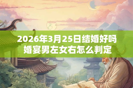 2026年3月25日结婚好吗 婚宴男左女右怎么判定