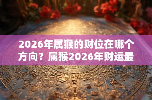 2026年属猴的财位在哪个方向？属猴2026年财运最旺的月份