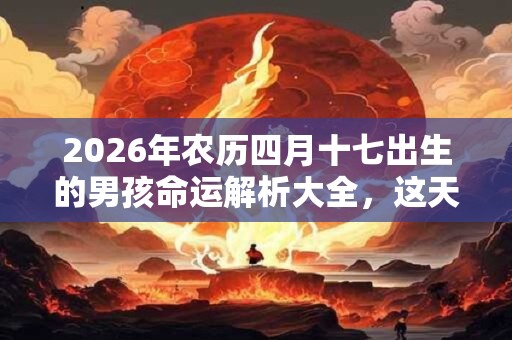 2026年农历四月十七出生的男孩命运解析大全,这天出生好吗? 2026年农历四月十七出生的男孩命运解析大全,这天出生好吗?