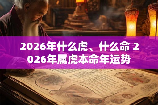2026年什么虎、什么命 2026年属虎本命年运势