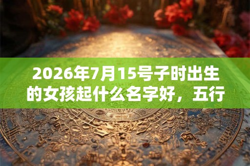 2026年7月15号子时出生的女孩起什么名字好，五行属什么