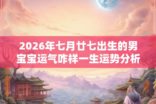 2026年七月廿七出生的男宝宝运气咋样一生运势分析