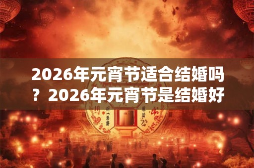 2026年元宵节适合结婚吗?2026年元宵节是结婚好日子吗? 2026年元宵节适合结婚吗?2026年元宵节是结婚好日子吗?