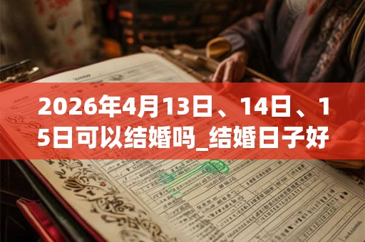 2026年4月13日、14日、15日可以结婚吗_结婚日子好吗 2026年4月13日、14日、15日可以结婚吗_结婚日子好吗