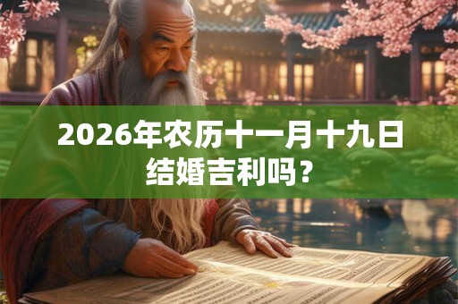 2026年农历十一月十九日结婚吉利吗？