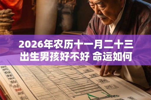 2026年农历十一月二十三出生男孩好不好 命运如何