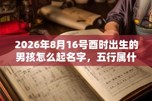 2026年8月16号酉时出生的男孩怎么起名字,五行属什么 2026年8月16号酉时出生的男孩怎么起名字,五行属什么