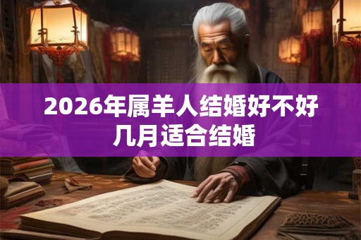 2026年属羊人结婚好不好 几月适合结婚 2026年属羊人结婚好不好 几月适合结婚