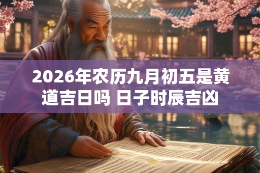 2026年农历九月初五是黄道吉日吗 日子时辰吉凶 2026年农历九月初五是黄道吉日吗 日子时辰吉凶