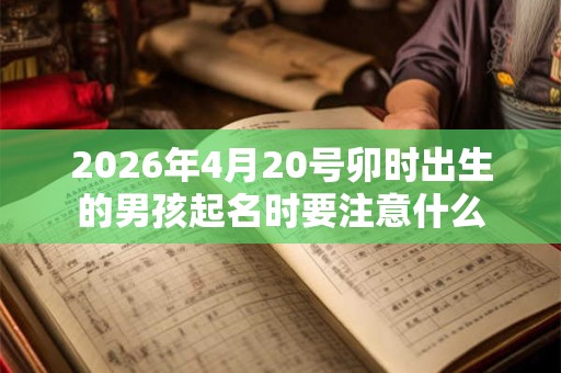 2026年4月20号卯时出生的男孩起名时要注意什么