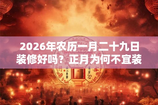 2026年农历一月二十九日装修好吗？正月为何不宜装修动土？