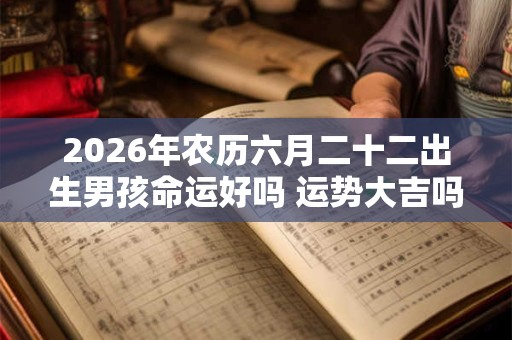 2026年农历六月二十二出生男孩命运好吗 运势大吉吗