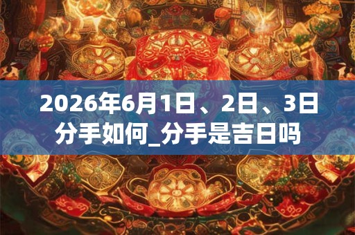 2026年6月1日、2日、3日分手如何_分手是吉日吗