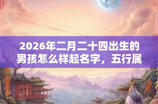 2026年二月二十四出生的男孩怎么样起名字,五行属什么 2026年二月二十四出生的男孩怎么样起名字,五行属什么