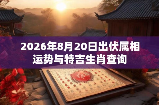 2026年8月20日出伏属相运势与特吉生肖查询