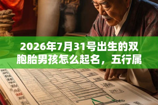 2026年7月31号出生的双胞胎男孩怎么起名，五行属什么