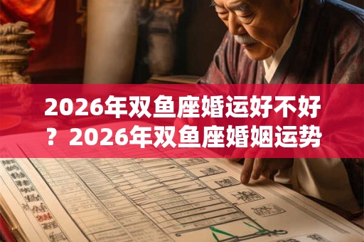 2026年双鱼座婚运好不好？2026年双鱼座婚姻运势解析