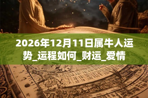 2026年12月11日属牛人运势_运程如何_财运_爱情