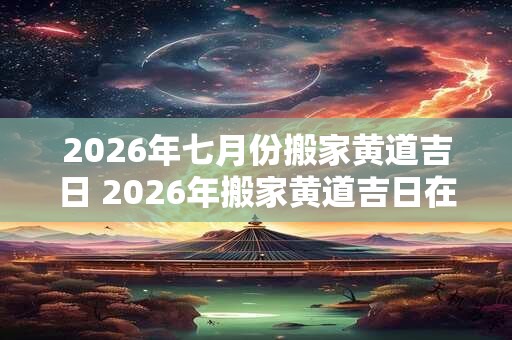 2026年七月份搬家黄道吉日 2026年搬家黄道吉日在七月吗 2026年七月份搬家黄道吉日 2026年搬家黄道吉日在七月吗
