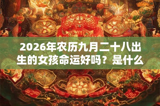 2026年农历九月二十八出生的女孩命运好吗?是什么性格? 2026年农历九月二十八出生的女孩命运好吗?是什么性格?