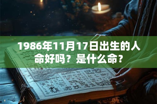 1986年11月17日出生的人命好吗?是什么命? 1986年11月17日出生的人命好吗?是什么命?