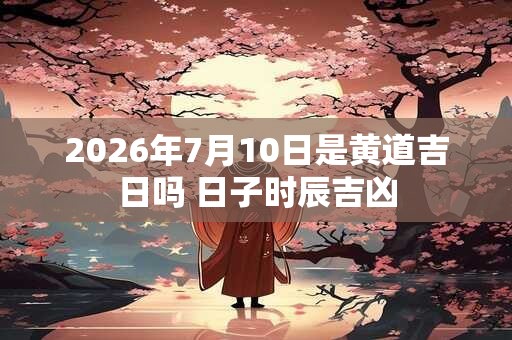 2026年7月10日是黄道吉日吗 日子时辰吉凶