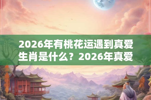 2026年有桃花运遇到真爱生肖是什么?2026年真爱降临生肖 2026年有桃花运遇到真爱生肖是什么?2026年真爱降临生肖