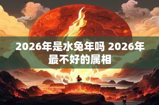 2026年是水兔年吗 2026年最不好的属相 2026年是水兔年吗 2026年最不好的属相